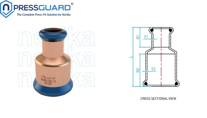 Copper Press Fit Reducing Socket